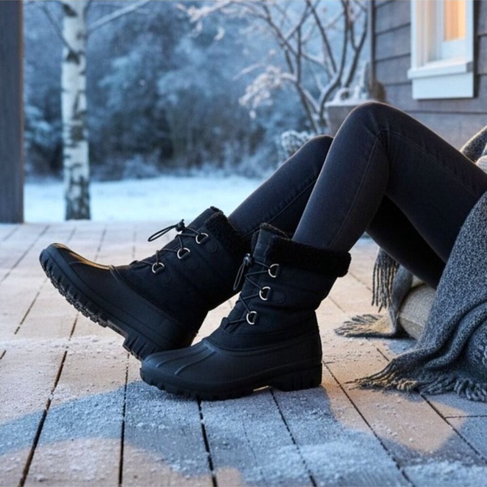 Chooka 8 Boots Duck Waterproof Cold Weather Snow Rain Shoes Outdoor Shearling